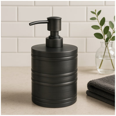Stainless Steel Liquid Soap Dispenser Pump Bottle  Bathroom Vanity & Kitchen Sink,Holds Soap,Lotion & Sanitizer   Orb
