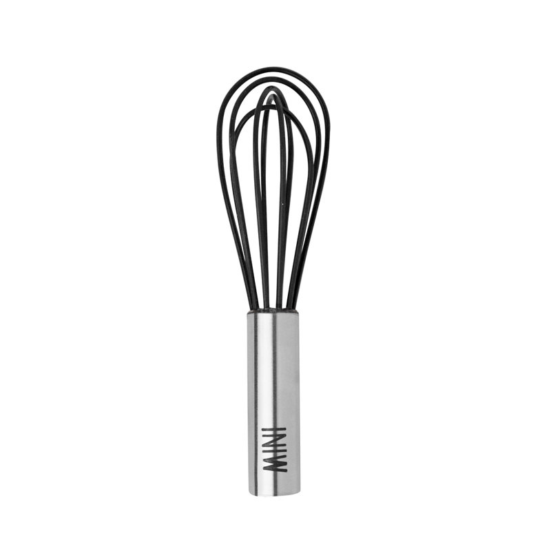 Tovolo 6" Silicone Mini Whisk, Stainless Steel/Black