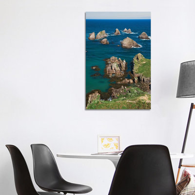 New Zealand, South Island. Ocean View From Nugget Point. by Jaynes Gallery - Wrapped Canvas Print