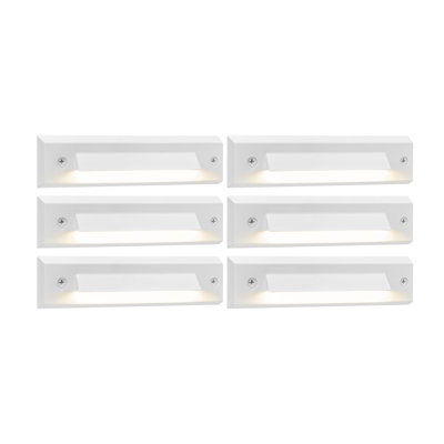 White Low Voltage Integrated LED Metal Step Light Pack
