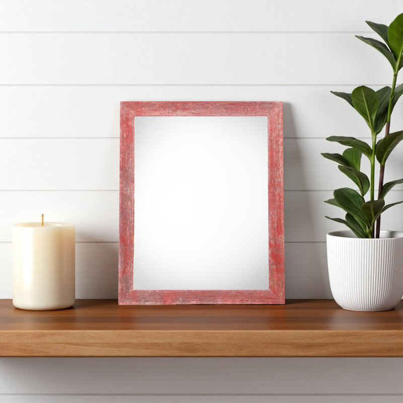 Cadre photo simple Bianca-Maria, 5 po x 7 po, Rouge rustique