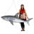 Great White Shark Ceiling Mount Trophy Statue