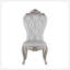 Chaises d'appoint capitonnées crème et ivoire dorées (ensemble de 2) avec capitonnage à boutons en cristal, parfait pour un repas élégant