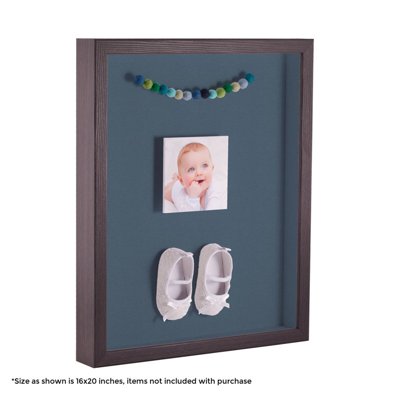 Wood Matte Shadow Box Picture Frame, Blue