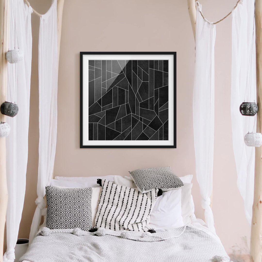 Gerahmtes Poster Black White Geometry