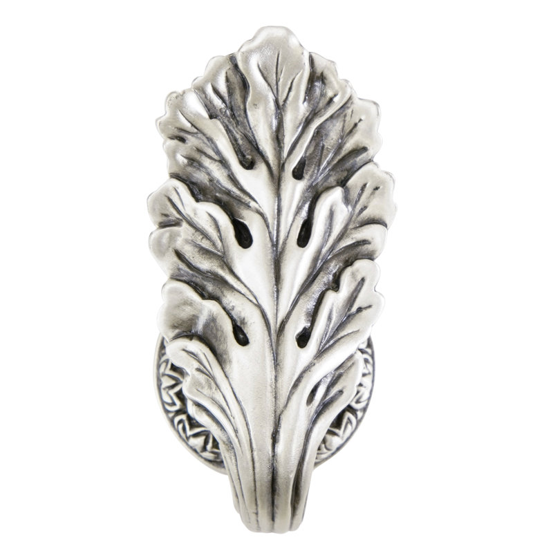 LOUIS XV KNOB WITH SMALL PLATE;, Matte Silver
