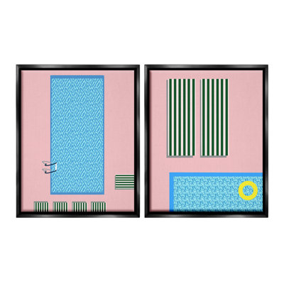 "Modern Piscine" par Regina Moore, 2 pièces sur toile