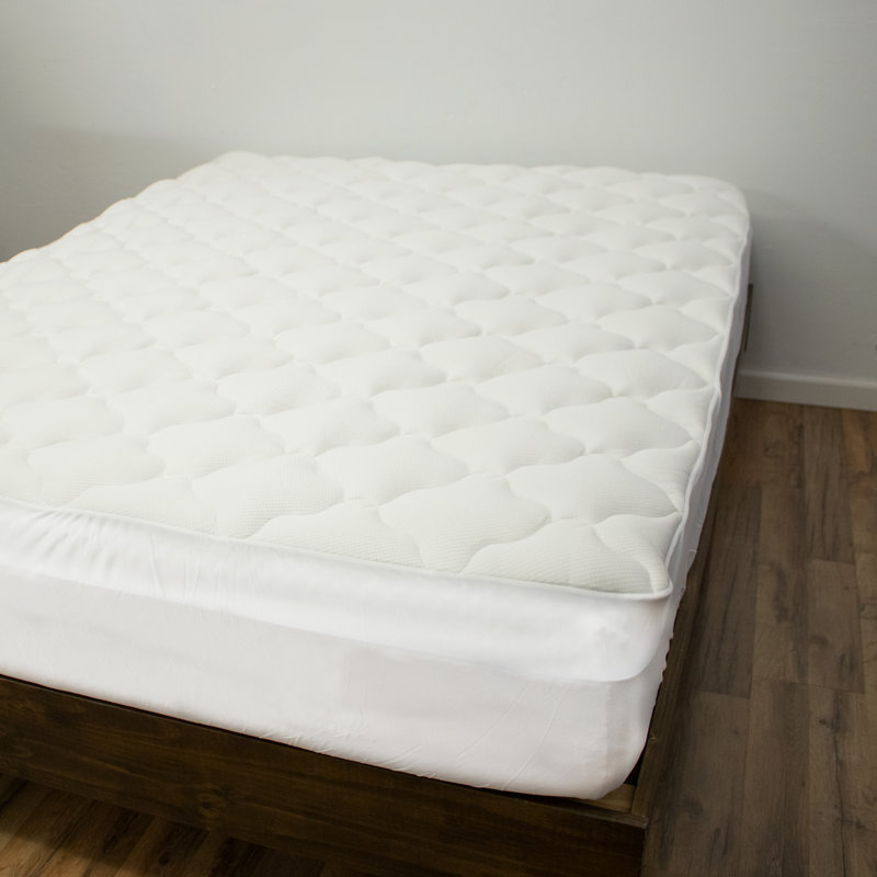 Plush Rayon from Bamboo Mattress Pad with Fitted Skirt, Split King