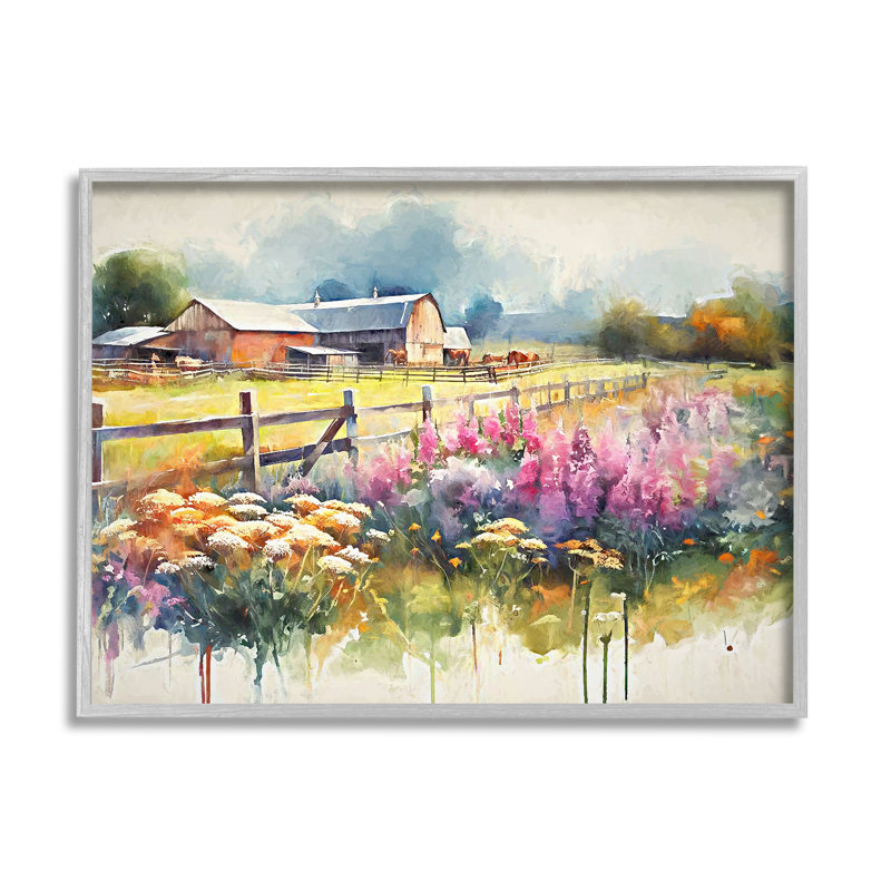 «Country Barn Modern» par Ramona Murdock, reproduction d'art sur bois, Estampe numérique Farmhouse