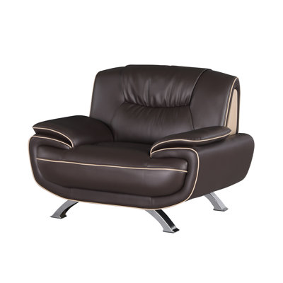 Fauteuil Larrabee de 119,38 cm de large assorti en cuir