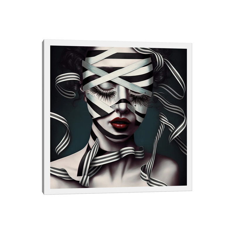 Ribbon Cage IV 1 Piece Wall Art on Canvas, 93.98cm H x 93.98cm W
