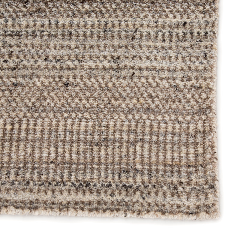 Tapis beige tissé à la main Tracyann, Rectangle de 10 pi x 14 pi
