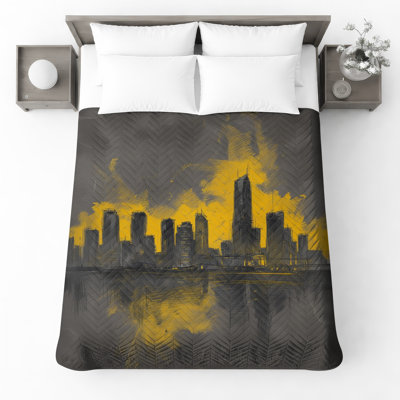 Couvre-lit matelassé Urban Cityscape