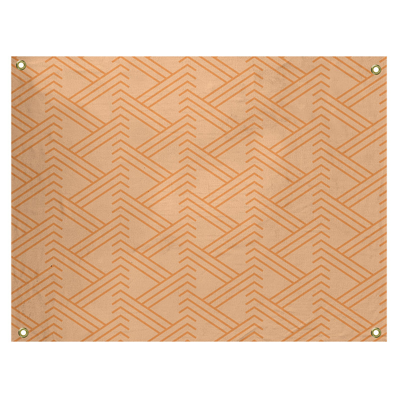 Tapisserie, H 59 po x l 80 po, Orangé