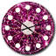 Horloge murale rose Mid-Century-40748366