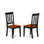 Ensemble de table à manger 5 pièces pour 4 personnes comprenant une table de salle à manger ronde avec Dropleaf et 4 chaises de salle à manger, 42 po x 42 po, noir et cerise-884979590-823366000-823365964