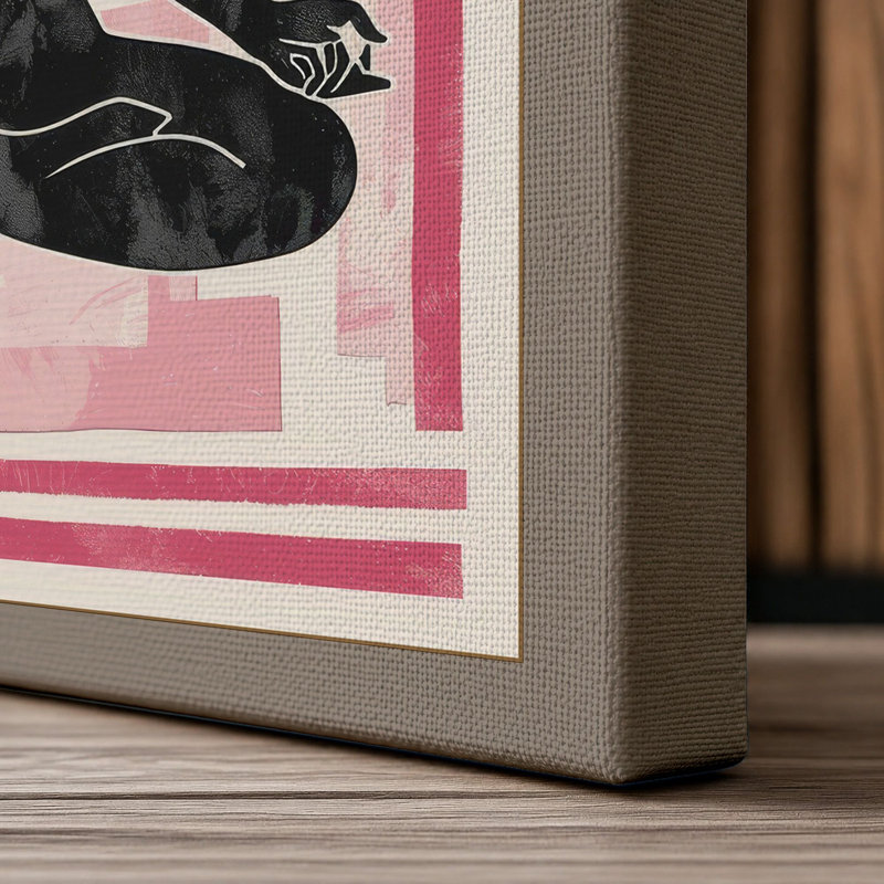 Meditation in Geometry Minimalist - Wrapped Canvas, 24x16 - 61.0 x 40.6 cm, Taupe Border