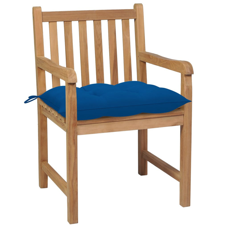 Chaise de patio avec coussin Dorathy, Bleu