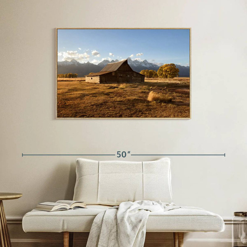Wyoming Moulton Barn, Cadre flottant en bois naturel, 43 po x 29 po