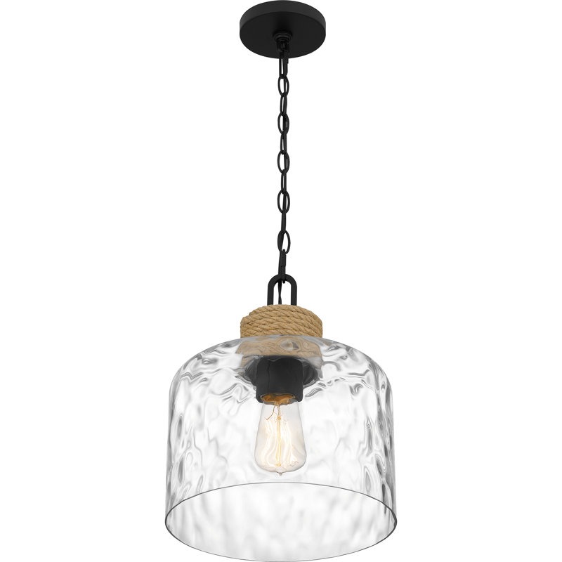 Mini-luminaire suspendu noir mat 1 lumière Baltic