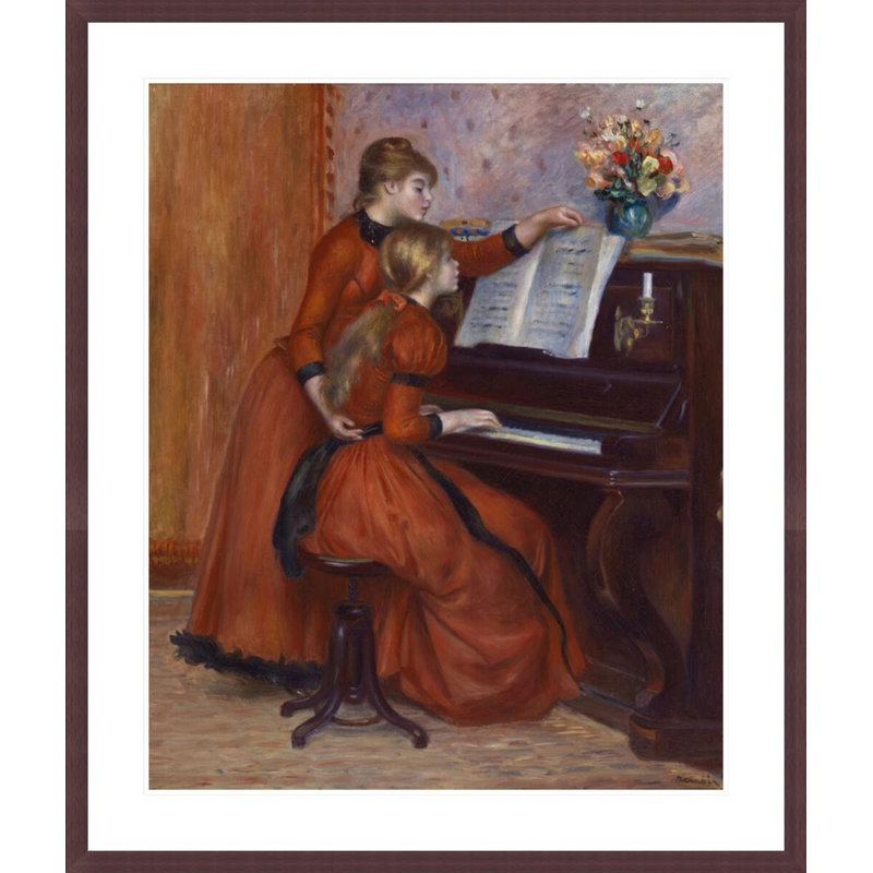 «Young Girls at the Piano» par Pierre-Auguste Renoir, impression giclée encadrée, H 39,49 po x l 33,5 po