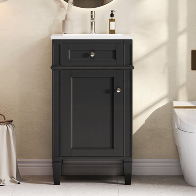 Meuble-lavabo 18 po avec lavabo en céramique