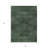 3' X 5' Fern Green And Emerald Geometric Washable Indoor Outdoor Area Rug