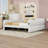 King Upholstered Daybed with USB Ports and Slats-700419401