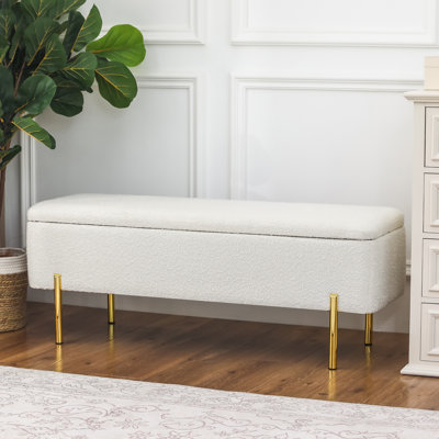Banc de rangement rectangulaire