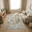 Tapis oriental en chenille de coton beige crème Pender-2064337178