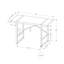 Bureau d'ordinateur taupe pour le travail - 49 po avec des pieds en métal noir et une structure de bureau stable 48 po l Installation de bureau à domicile, finition stratifiée, pieds, look industriel moderne