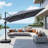 Olilawn 9' x 11.5' Rectangular Patio Umbrella with Base Included, Large Cantilever Offset Aluminum Umbrella - 360-Degree Rotation & Infinite Tilt, for Garden, Deck, Pool & Patio-125814372