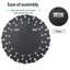 Albana Round Wood Framed Wall Mounted Accent Mirror in Silver