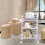 Chariot à roulettes à 3 niveaux avec 1 tiroir pour tablette de rangement (blanc), conception classique pour salon de coiffure, spa pour les ongles, maison et bureau