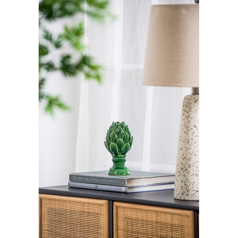 4X4x7.5" Helsa Blooming Artichoke Accent, Smallgreen