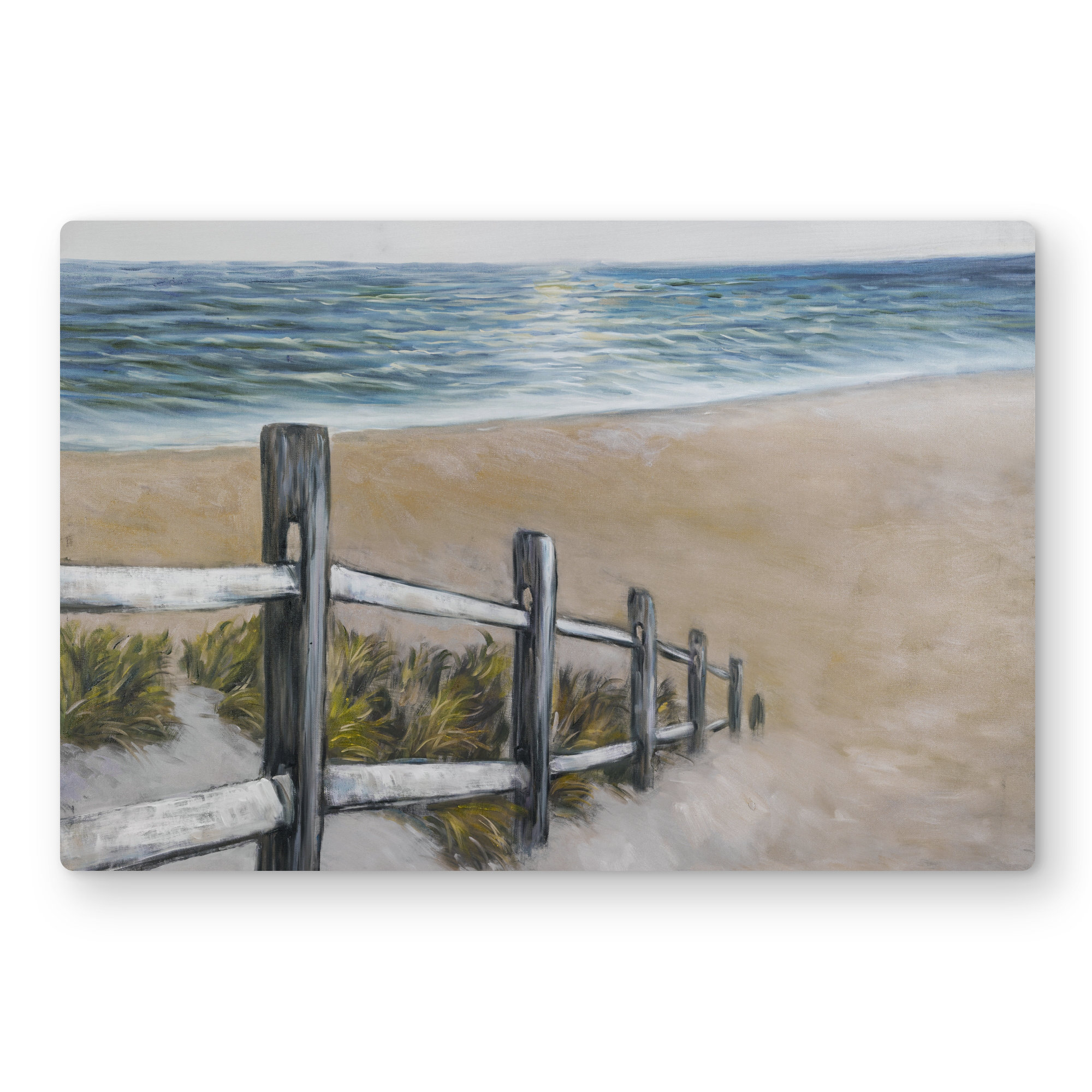 Lark Manor™ Soft seaside - American Coastal Metal Print for Home Decor ...