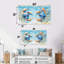 Bataille de crabe bleu à la plage III - ensemble d'art mural crabe-984163868