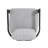 Pula Patio Outdoor Aluminum Dining Chair, Set Of 2, Black Finish With Grey Cushion-1523884340