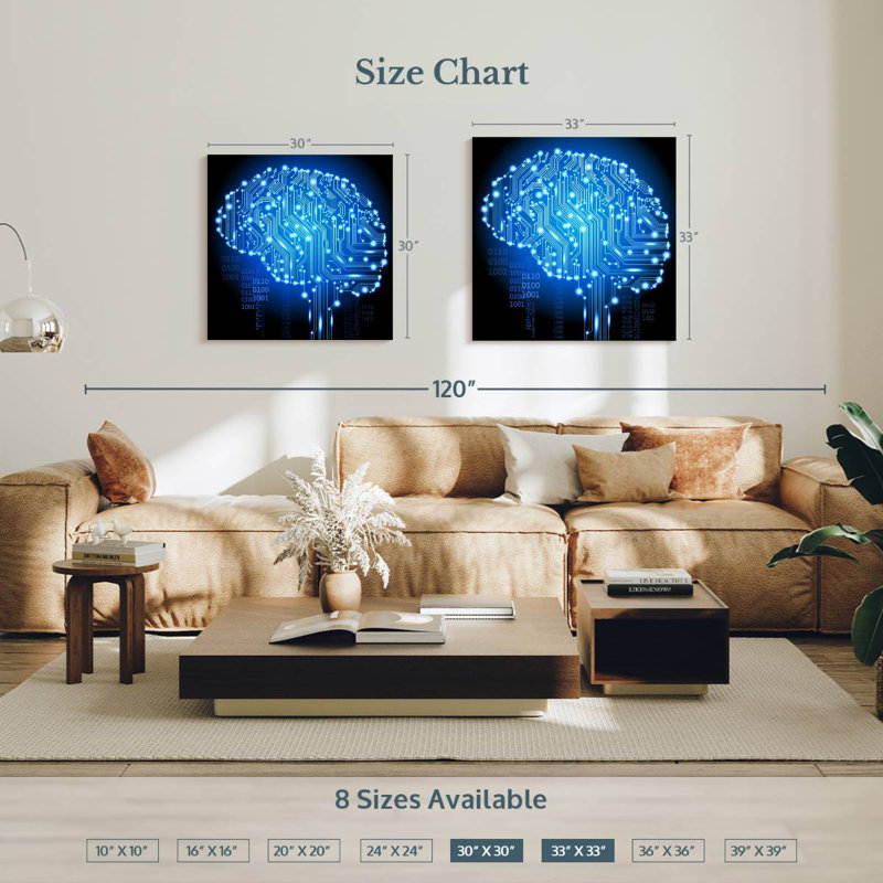 Keiri Cyborg Brain, 33" H x 33" W