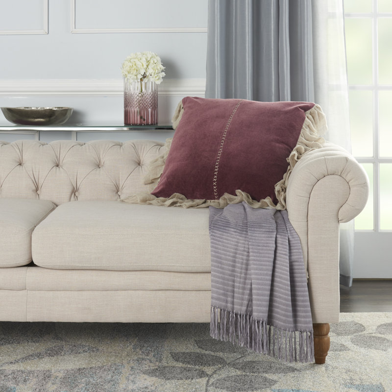  Housse de coussin carré et insert, Bourgogne