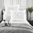 Elegant White Polyester Bedding Set, Modern Design For Home Bedroom