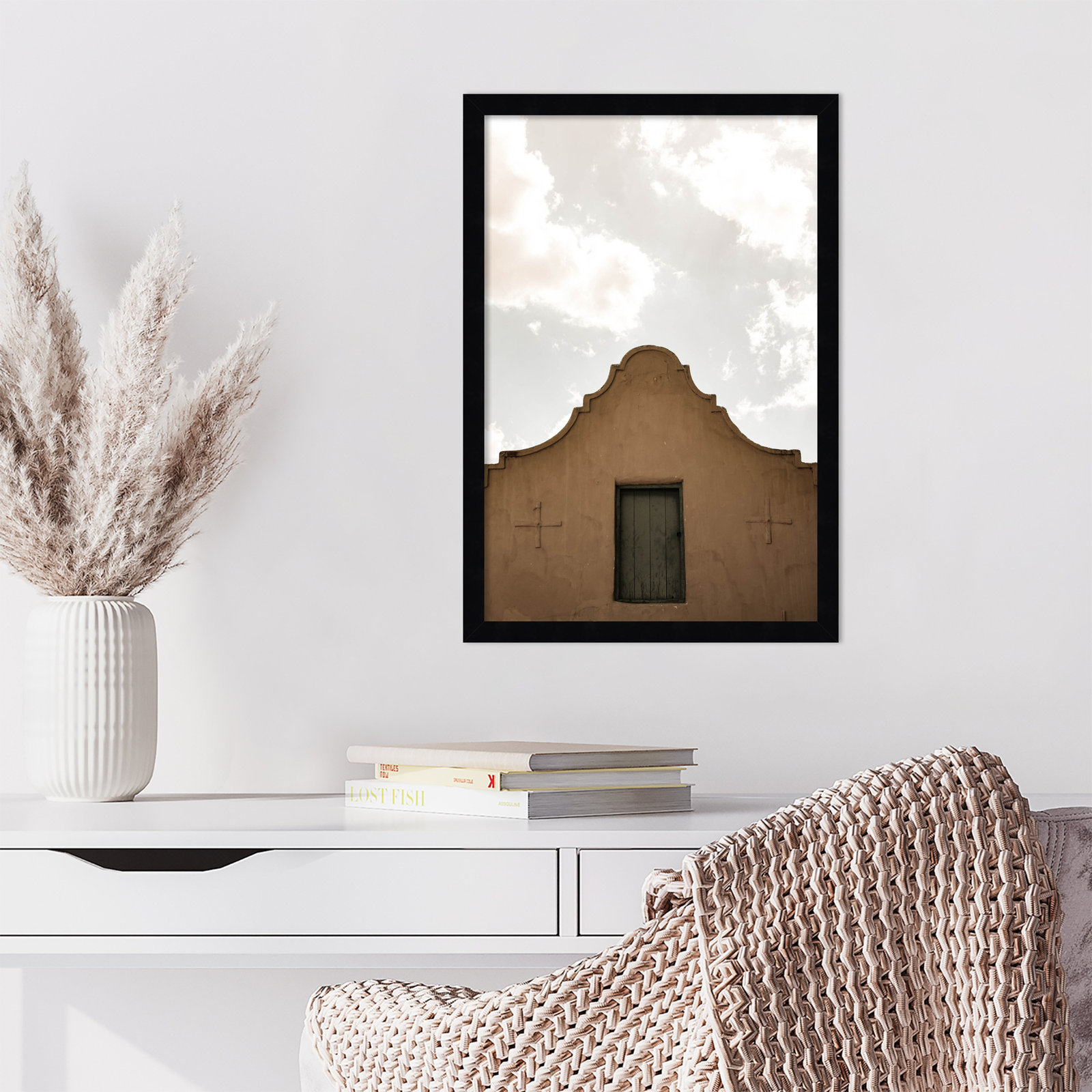 Settlers Shelter by Shot by Clint Wood Framed Wall Art Print, 21" H x 15" W, Black