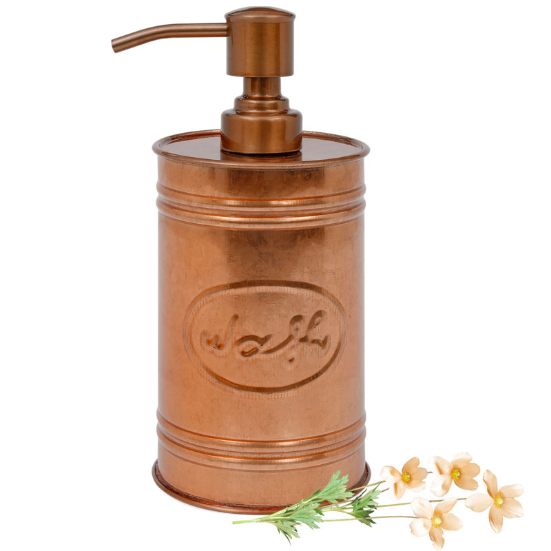 Rustic Copper Farmhouse Soap Dispenser with Stainless Steel Pump