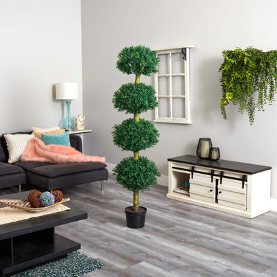 6ft. Four Tier Boxwood Artificial Topiary Tree, UV Resistant (Indoor/Outdoor)