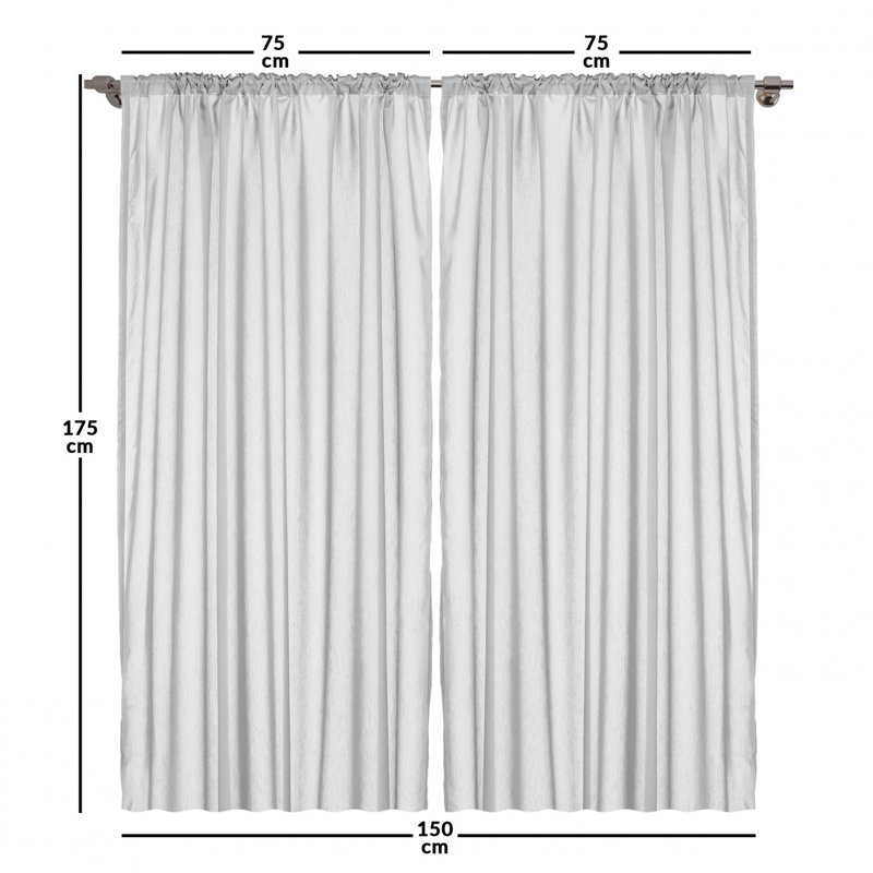 Agustn Semi Sheer Curtain Pair, Width 75 x Drop 175cm