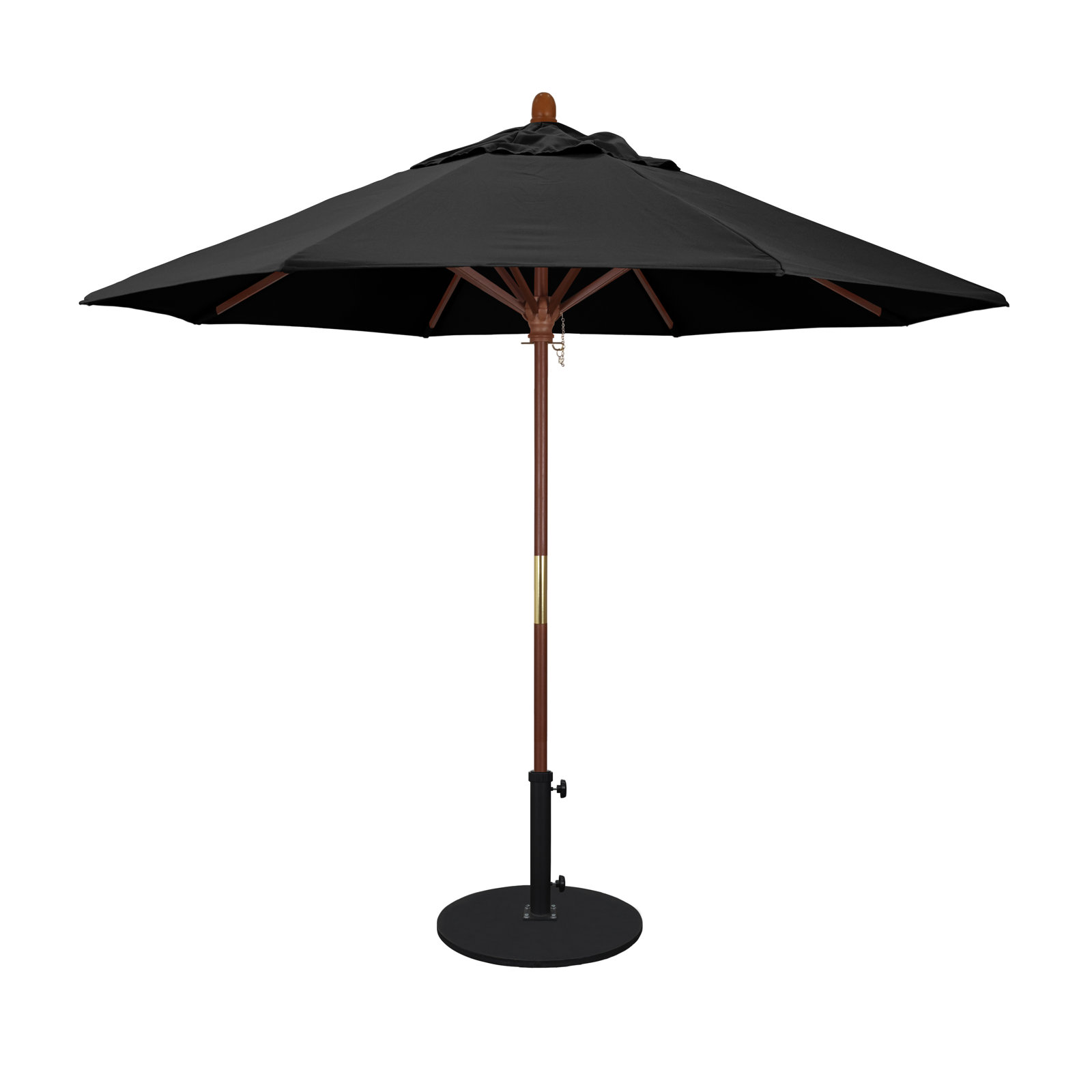 Manford 108'' Outdoor Umbrella, Black Performance