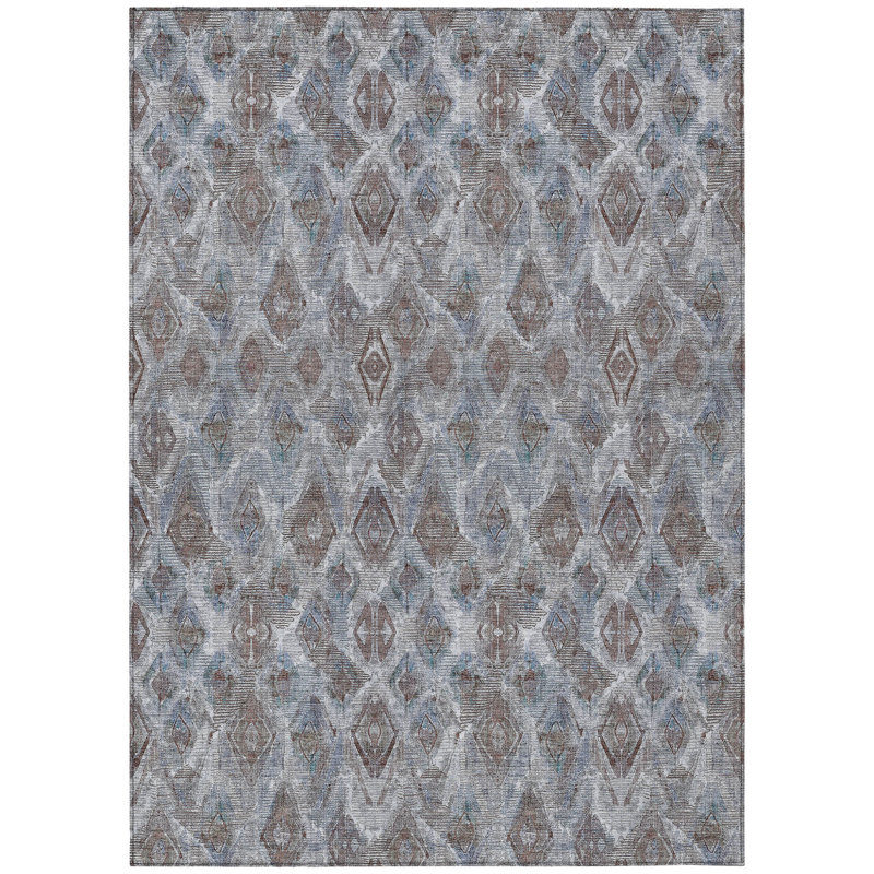 Tapis intérieur / extérieur argenté lavable 3 pi x 5 pi 3 po