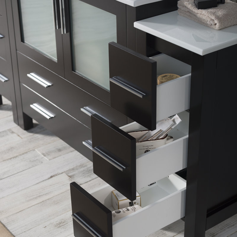 60" Single Bathroom Vanity with Sink, Espresso