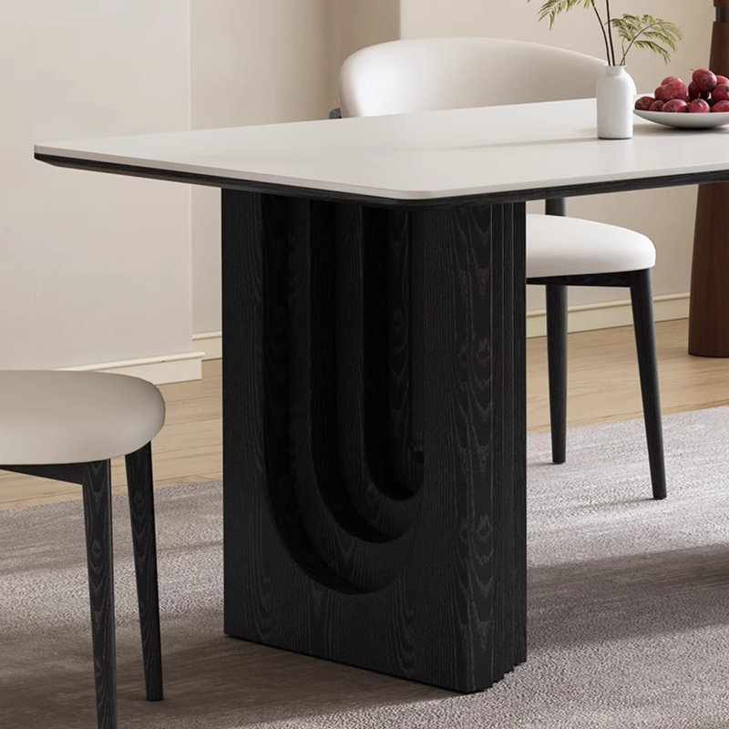 Table de salle à manger rectangulaire moderne haut de gamme, H 29,52 po x L 62,99 po x l 31,49 po