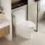 Toilette une pièce avec levier de déclenchement à gauche, toilette allongée, hauteur du siège confortable de la chaise ADA, 1,28 GPF
